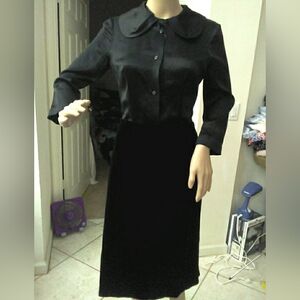 VINTAGE LUXURY BARNEYS NY Elegant BLACK All SILK DRESS SZ. 4 PURE ELEGANCE